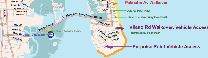 Vilano Beach Vehicle access